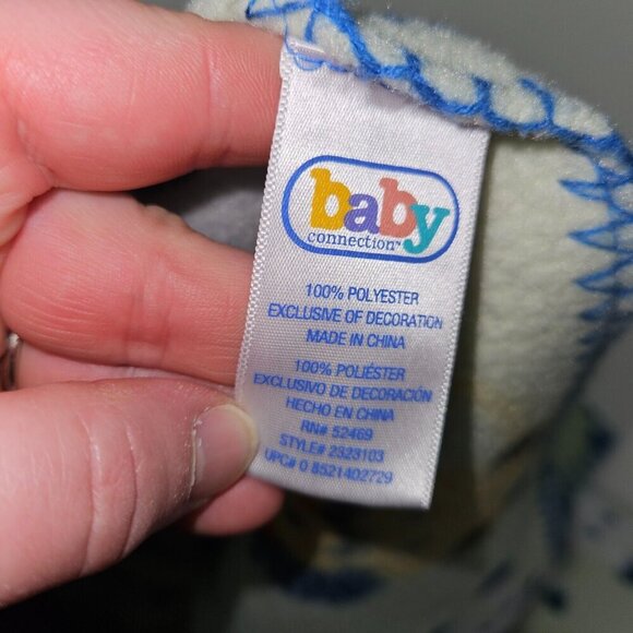 Baby Connection Pale Green Fleece Blanket Lion Giraffe Zebra Elephant Toucan - Picture 2 of 7